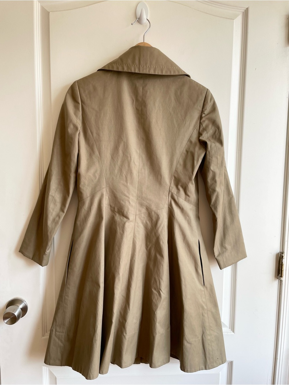Rag & Bone Trench Jacket Khaki Tan Women's Size 2 Minimalist Classic - Picture 2 of 8